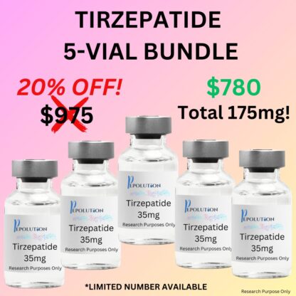 5 vials of Tirz peptide