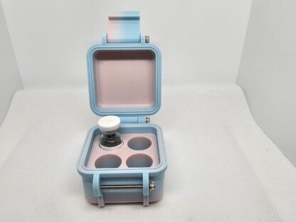 Peptide Storage case 4 vial Pink Blue