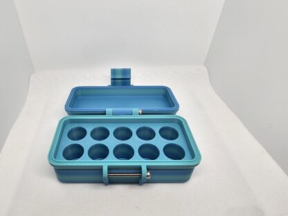 Peptide Storage case 10 vial hinged blue green gradient - Image 3