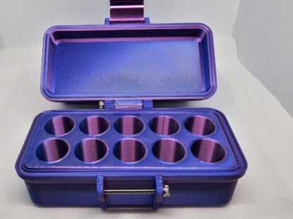 Peptide Storage Case 10-Vial hinged single clasp Silky purple magenta - Image 9