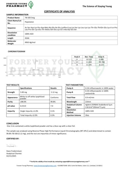 Wolverine Protocol Bundle BPC-157 10mg PLUS TB500 (TB-4) 5mg - Image 3