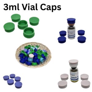3ml Vial Caps for Peptide Storage - set of 5