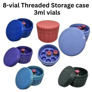 Round 8-vial Peptide Storage Case